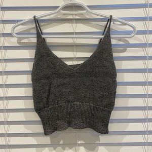 Salt & Pepper Soft Cropped Spaghetti Strap Top